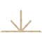 Ekena Millwork Saratoga Rough Sawn Timber Gable Bracket, Douglas Fir, 96"W x 52"H x 2"D x 4"F, 13/12 Pitch GBW096X52X0204SAR00RDF - alternate 1